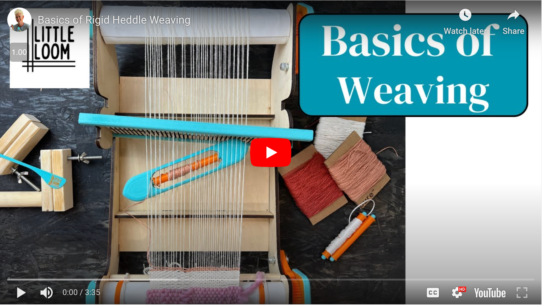 Load video: This is a &quot;How to&quot; video on weaving with a rigid heddle loom. Weaving can be simple, fun &amp; enjoyable. Let me show you how.